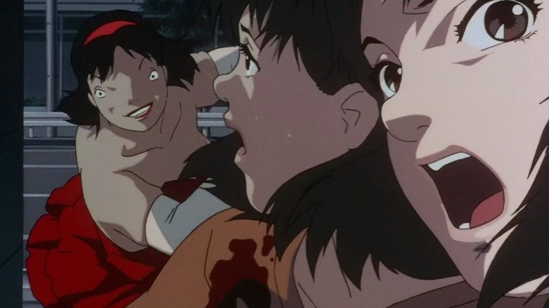 Mima and her haunted vision in Perfect Blue