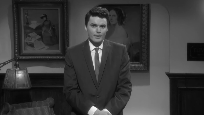 Michael Longfellow impersonating Rod Serling on Saturday Night Live