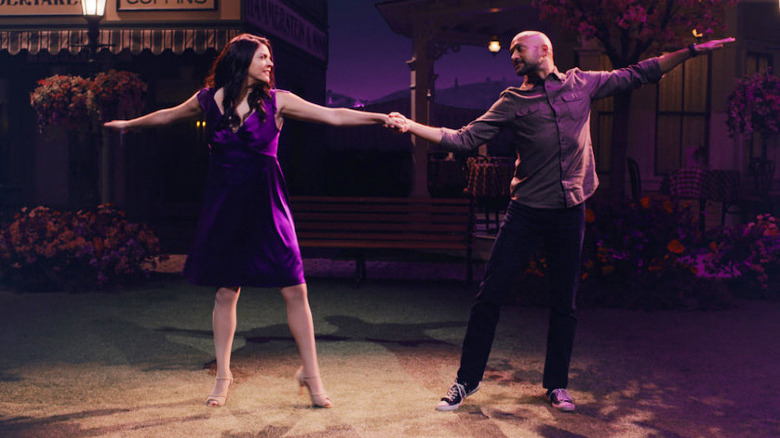 Cecily Strong and Keegan Michael-Key dancing in Schmigadoon