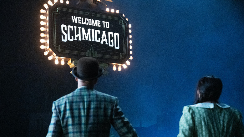 Josh and Melissa enter Schmicago in Schmigadoon season 2