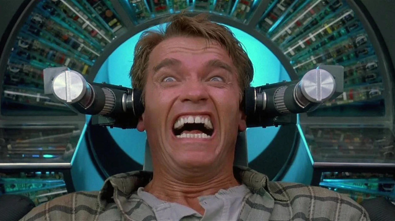 Arnold Schwarzenegger screaming in Total Recall