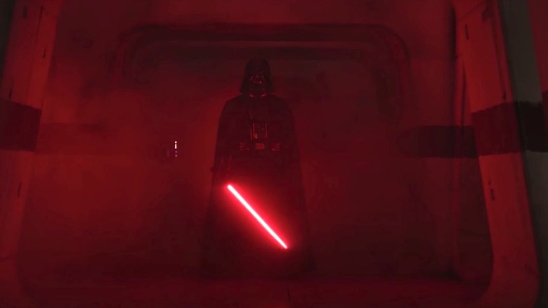 Darth Vader ignites lightsaber