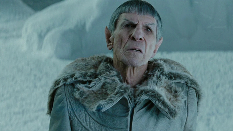 Spock Prime looking distressed