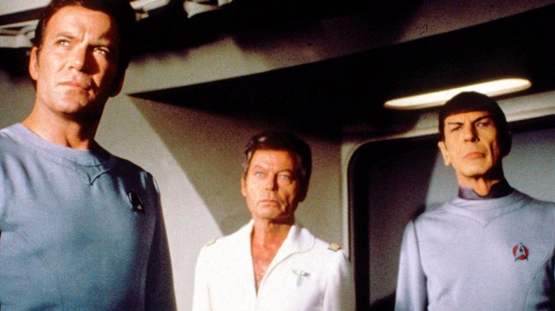 Kirk with Spock and McCoy in Star Trek: The Motion Picture