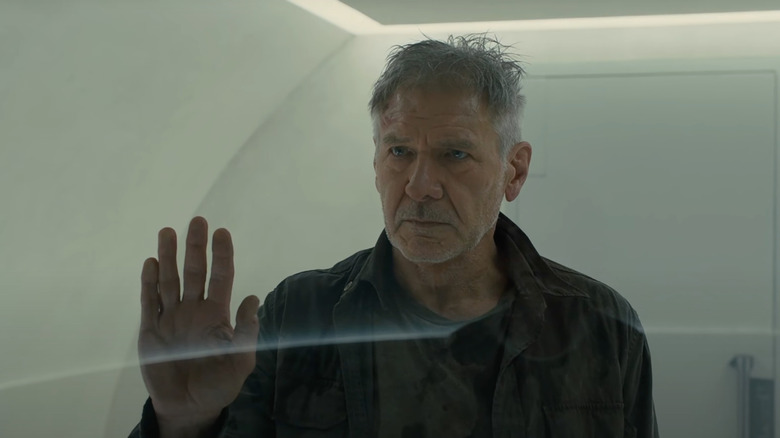 Deckard behind glass in Blade Runner 2049