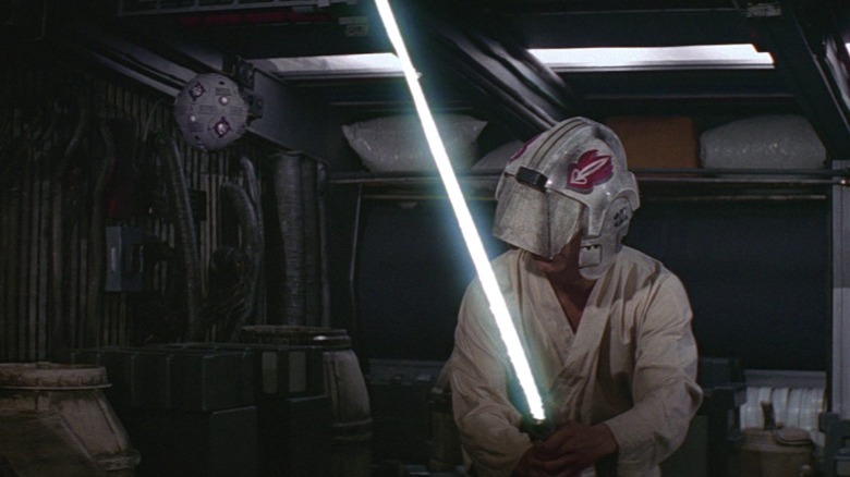 Luke Skywalker and training droid