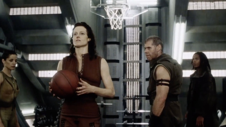 Ripley with a basketball