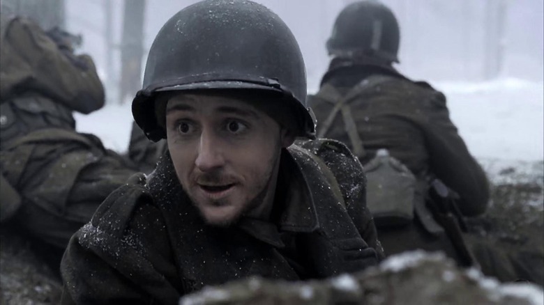 Band of Brothers Scott Grimes with raised eyebrows