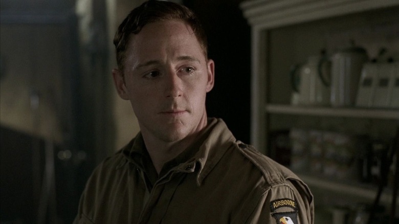 Band of Brothers Scott Grimes looking off camera