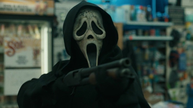 Ghostface holds shotgun