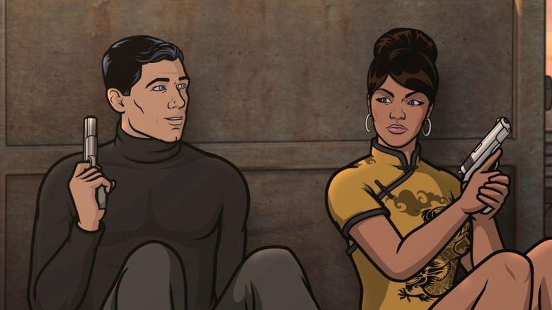 archer and lana have guns