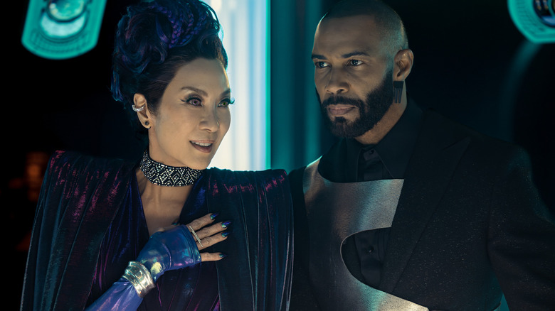 Michelle Yeoh as Georgiou and Omari Hardwick as Alok standing next to each other in Star Trek: Section 31