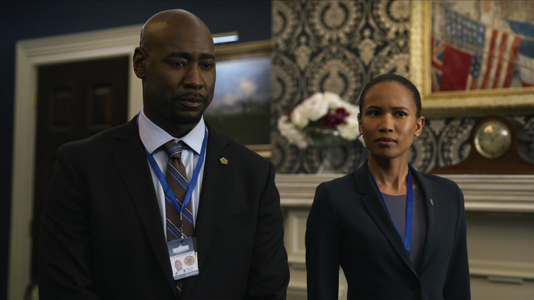 The Night Agent DB Woodside as Monks and Fola Evans-Akingbola as Arrington
