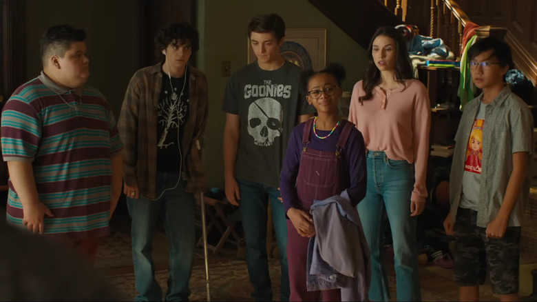 Jovan Armand, Jack Dylan Grazer, Asher Angel, Faithe Herman, Grace Caroline Currey, and Ian Chen in Shazam! Fury of the Gods