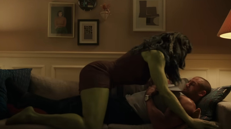 She-Hulk mounts a suitor in "She-Hulk: Attorney At Law"