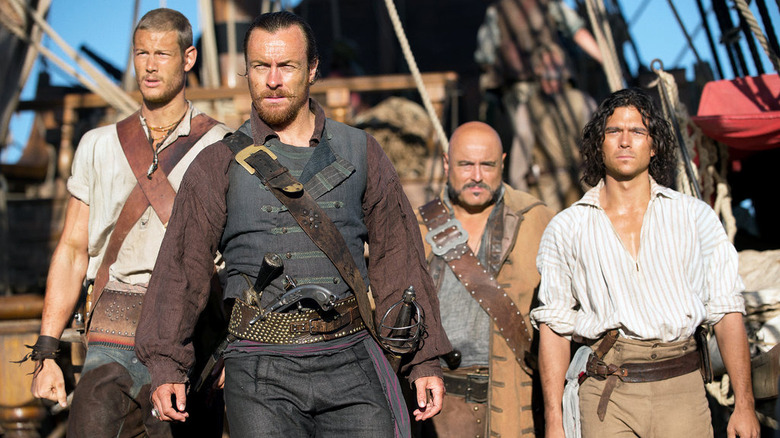 Toby Stephens and the crew from black Sails 