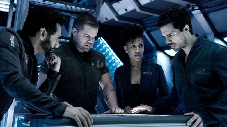 Steve strait, dominique tipper, cas anvar and wes chatham from the expanse