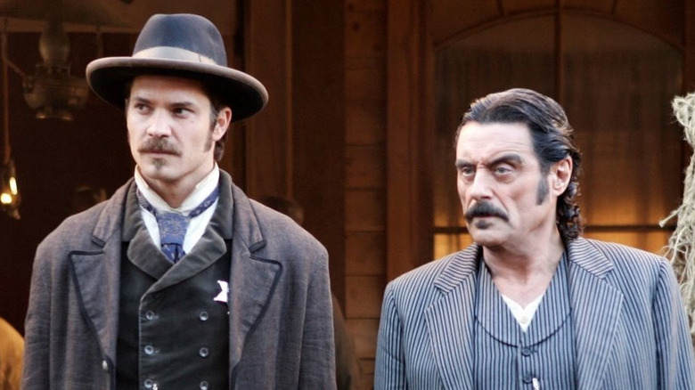 Timothy Olyphant and Ian McShane in "Deadwood"