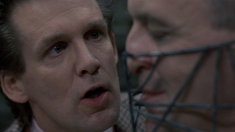 Chilton in Lecter's face