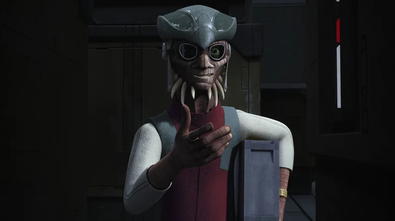 Hondo Ohnaka sorrindo e parecendo presunçoso em Star Wars Rebels