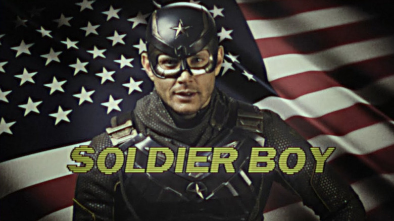 The Boys Soldier Boy American Flag background