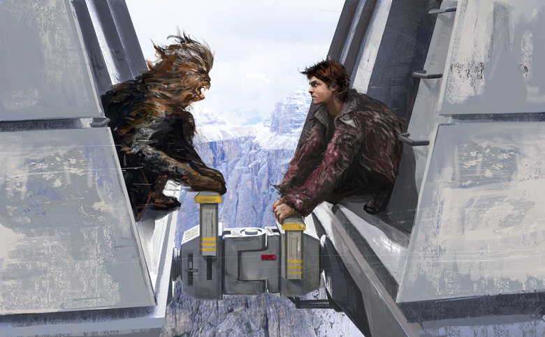 Han and Chewie Solo Art