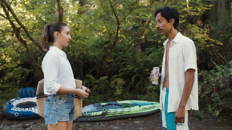 Allison Brie and Danny Pudi in Somebody I Used To Know