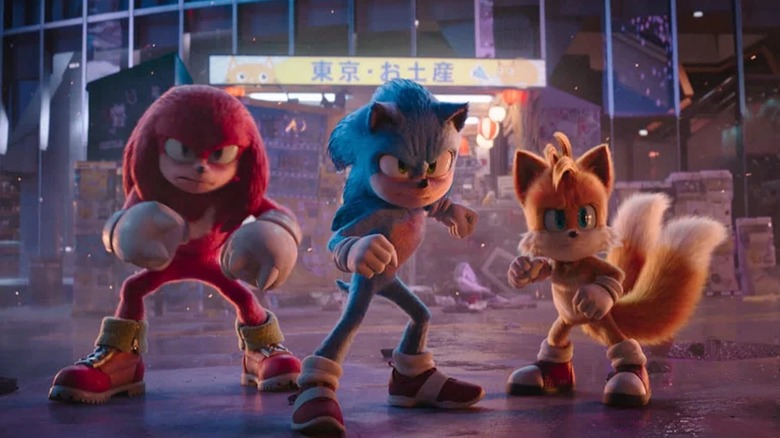 Knuckles, Sonic und Tails stehen in Sonic the Hedgehog 3 für einen Kampf bereit