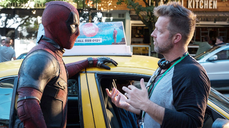 David Leitch directing on the Deadpool 2 set
