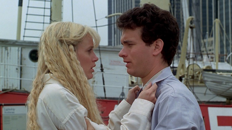 Daryl Hannah Tom Hanks in front of boat Splash