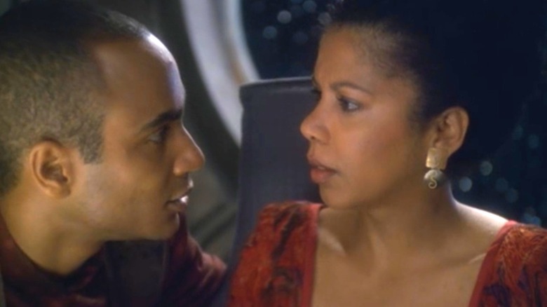 Cirroc Lofton as Jake Sisko and Penny Johnson Jerald as Kasidy Yates-Sisko on Star Trek: Deep Space Nine