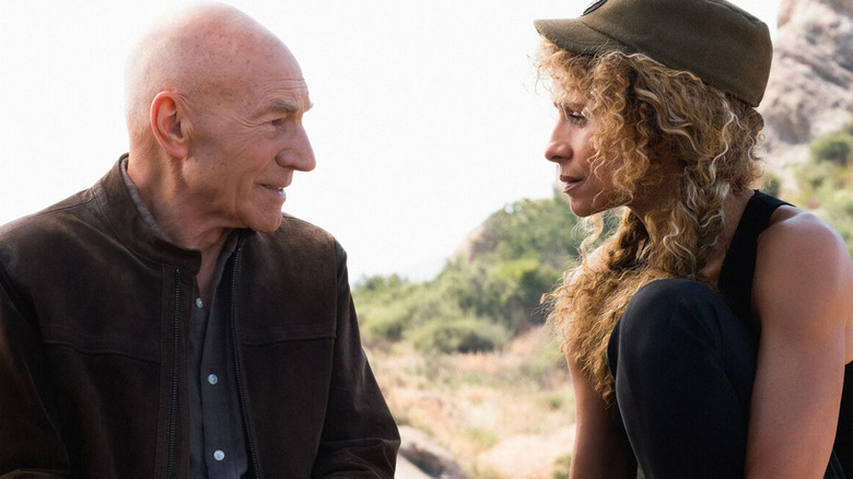 Patrick Stewart and Michelle Hurd in Star Trek: Picard