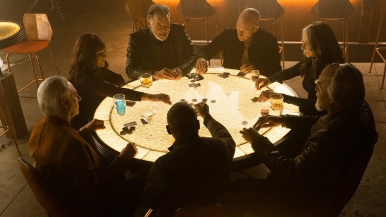 The Enterprise bridge crew plays poker