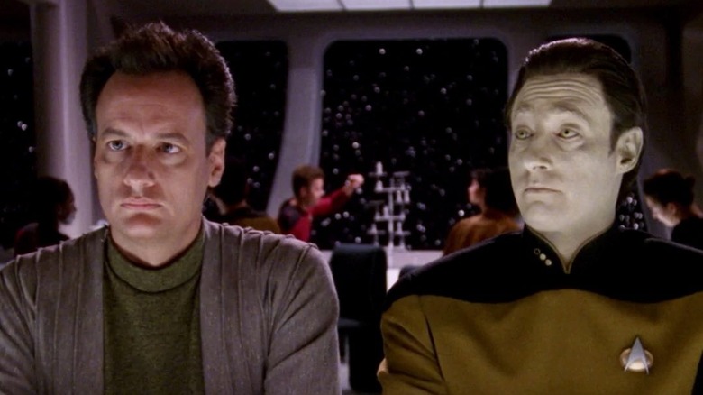 Q and Data sitting together