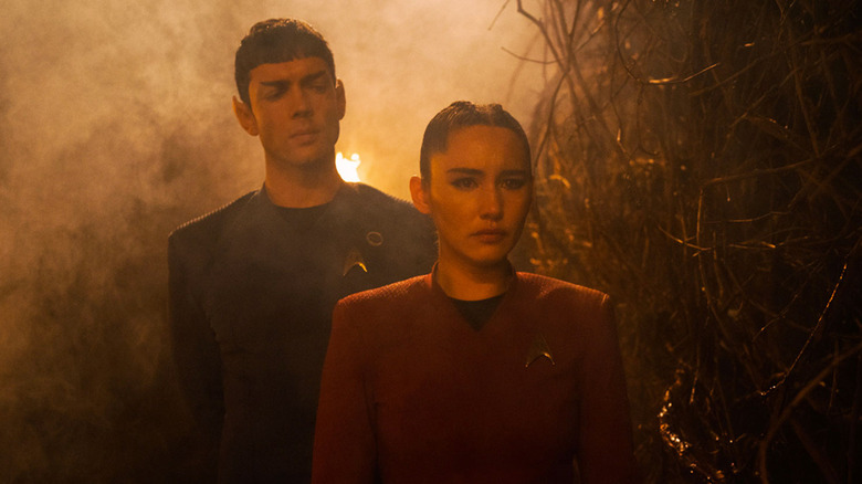 Ethan Peck and Christina Chong in Star Trek: Strange New Worlds