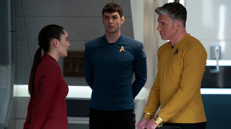 The crew of the Enterprise prepares to explore in Star Trek: Strange New Worlds