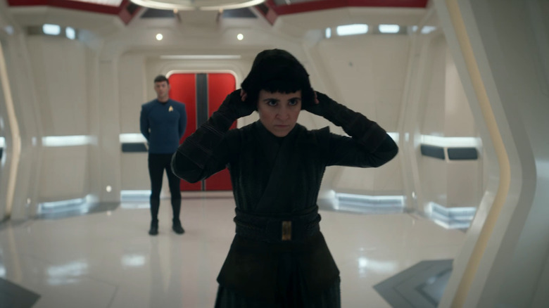 Ethan Peck and Melissa Navia in Star Trek: Strange New Worlds