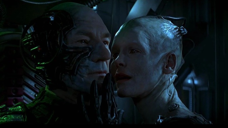 Star Trek First Contact Locutus and Borg Queen Patrick Stewart and Alice Krige