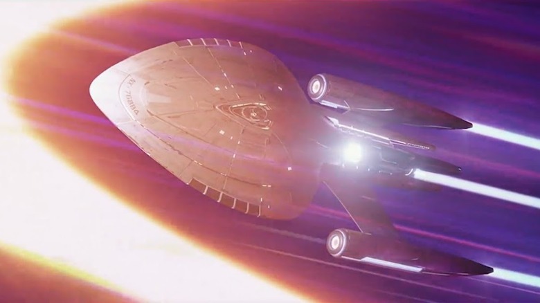 A ship flying in Star Trek: Prodigy