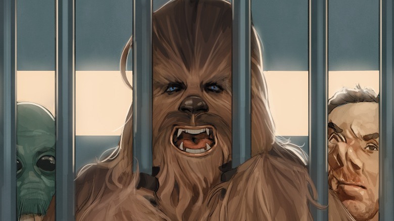 Chewbacca on the cover of "Star Wars: Han Solo & Chewbacca" #6