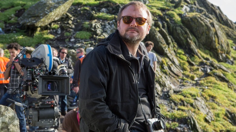 Rian Johnson on the set of "Star Wars: The Last Jedi"