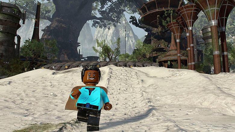 Lando Calrissian exploring Kashyyyk in  LEGO Star Wars: The Skywalker Saga Trailer