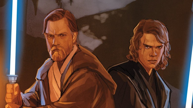 Cover Art for "Star Wars: Obi-Wan" #4 featuring Obi-Wan Kenobi and Anakin Skywalker