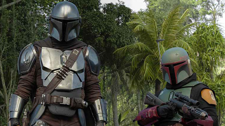 Din Djarin and Boba Fett as seen in Season 2 of The Mandalorian