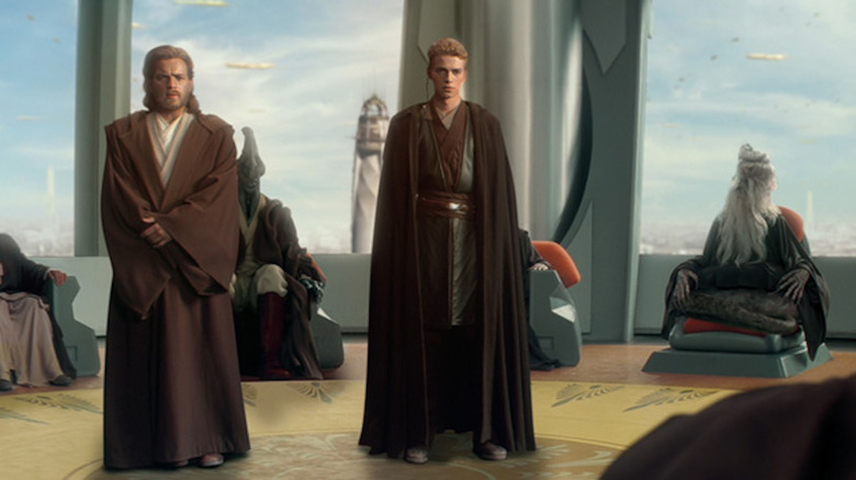 Anakin and Obi-Wan face the Jedi Council