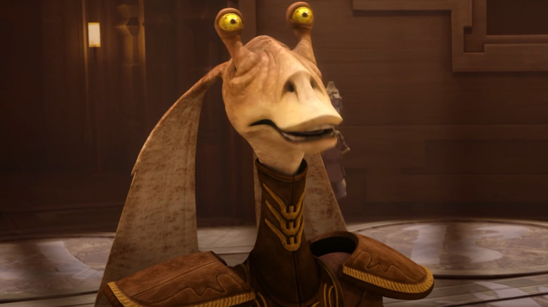 Jar Jar Binks looking surprised