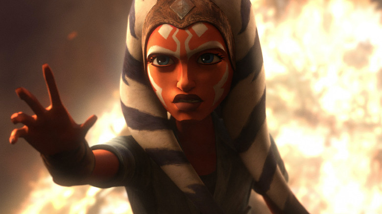 Ahsoka using the force in Star Wars: Tales of the Jedi