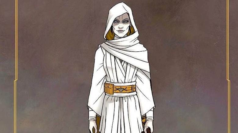 Orla Jareni, Umbaran Jedi from the High Republic era in a white jedi robe