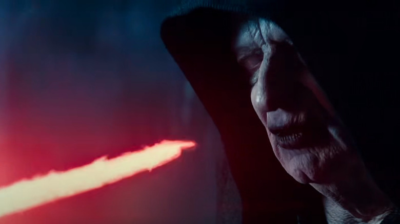 Darth Sidious confronting Kylo Ren