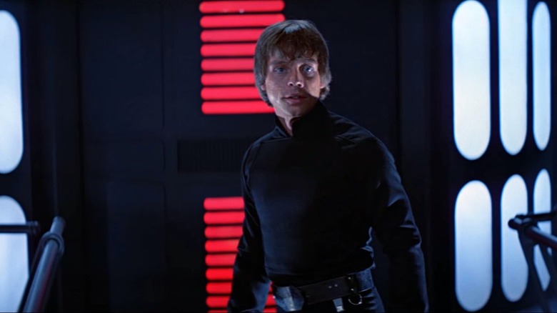 Luke Skywalker confronting Darth Vader